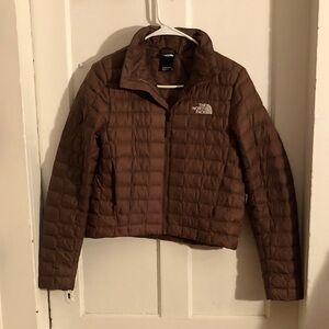 North Face Women's Thermoball Mauve Cropped Puffer Jacket